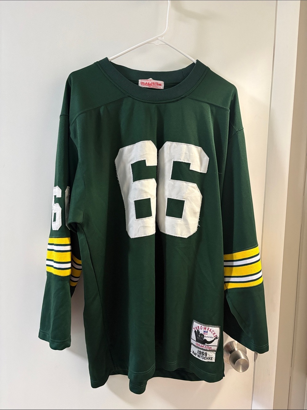 #66 Nitschke Mitchell & Ness 1969 Authentic Jersey